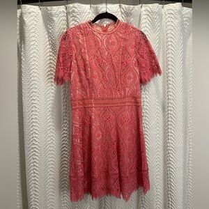 BB Dakota Pink Lace Dress